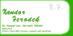 nandor herodek business card