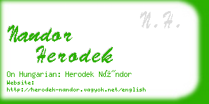 nandor herodek business card